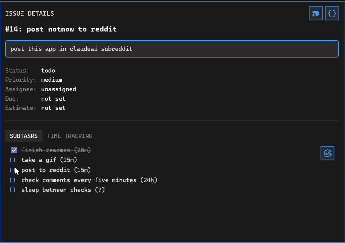 Interactive Subtask Management